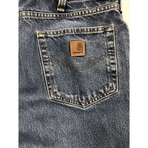 Carhartt Relaxed Fit Straight Leg Denim Blue Jeans Mens Size 40x32 C433 - Picture 2 of 9